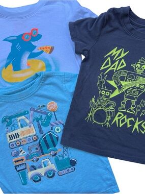 Cat & Jack - Toddler Boys T-Shirt Bundle Size 3T Blue/Gray